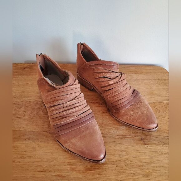 Free People Women's Tan Ankle Leather Shoes Womens Size 36 - Picture 1 of 13